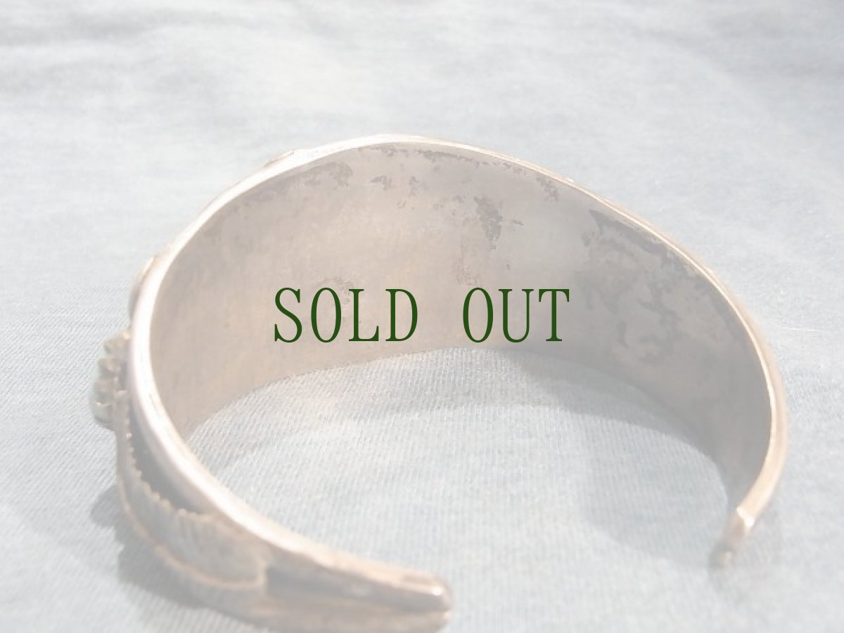 画像5: チベタン・シルバーバングル（ターコイズ）　（tibetan silver bangle with turquoise） (5)