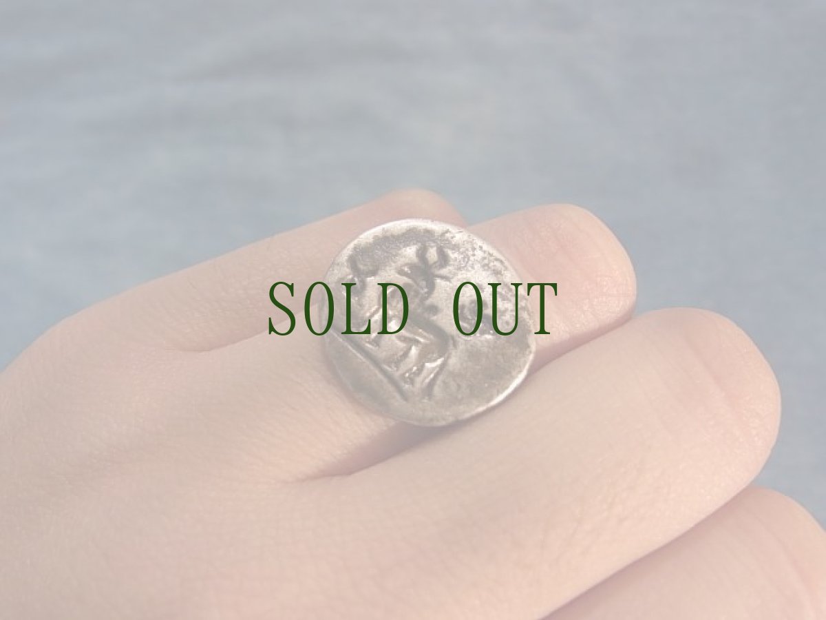 画像6: チベタン銀製リング（カノシシモチーフ tibetan antique silver ring）  (6)