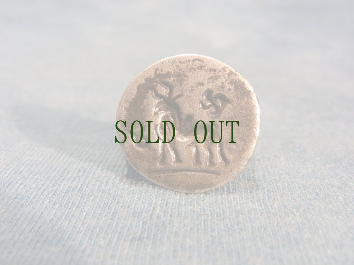 画像2: チベタン銀製リング（カノシシモチーフ tibetan antique silver ring）  (2)