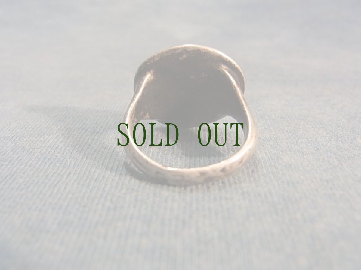 画像4: チベタン銀製リング（カノシシモチーフ tibetan antique silver ring）  (4)