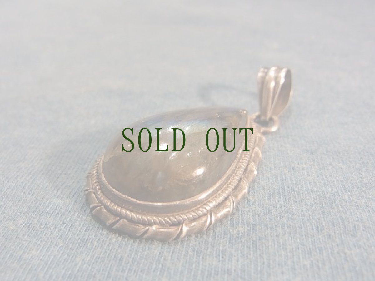 画像3: ラブラドライト（斜長石　labradorite）のシルバーペンダントトップ (3)