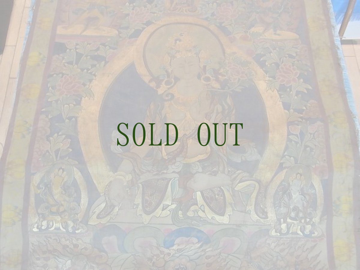 画像6: ホワイトターラのタンカ　(tibetan white tara thangka) (6)