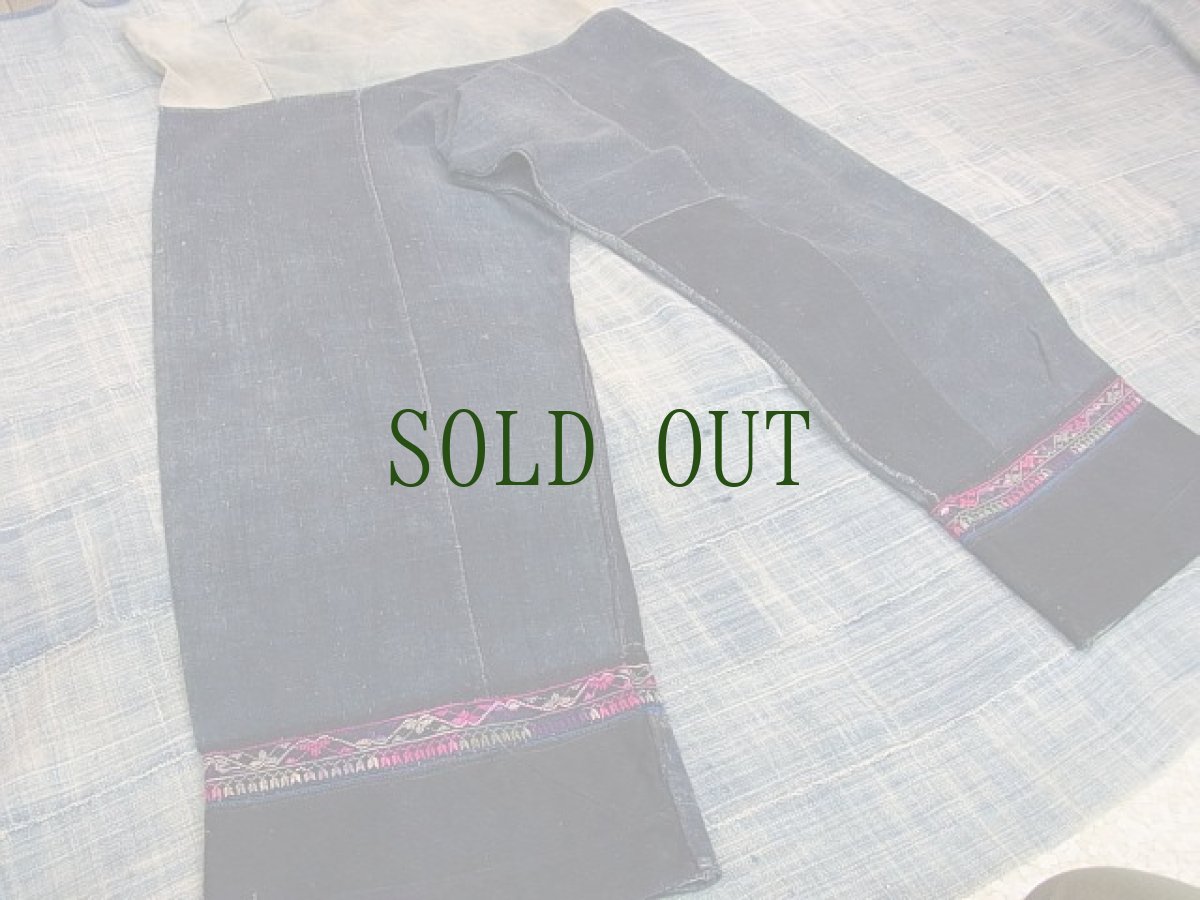 画像3: 広西　壮族(チワン)藍染パンツ　民族衣装　（アンティーク） (3)