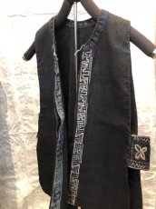 画像2: 雲南省　元陽　哈尼族(ハニ族)　麻・藍染・刺繍ベスト　民族衣装　（アンティーク） (2)