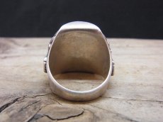 画像5: チベタン・オールドアンバーの銀製リング（tibetan old amber silver ring） (5)