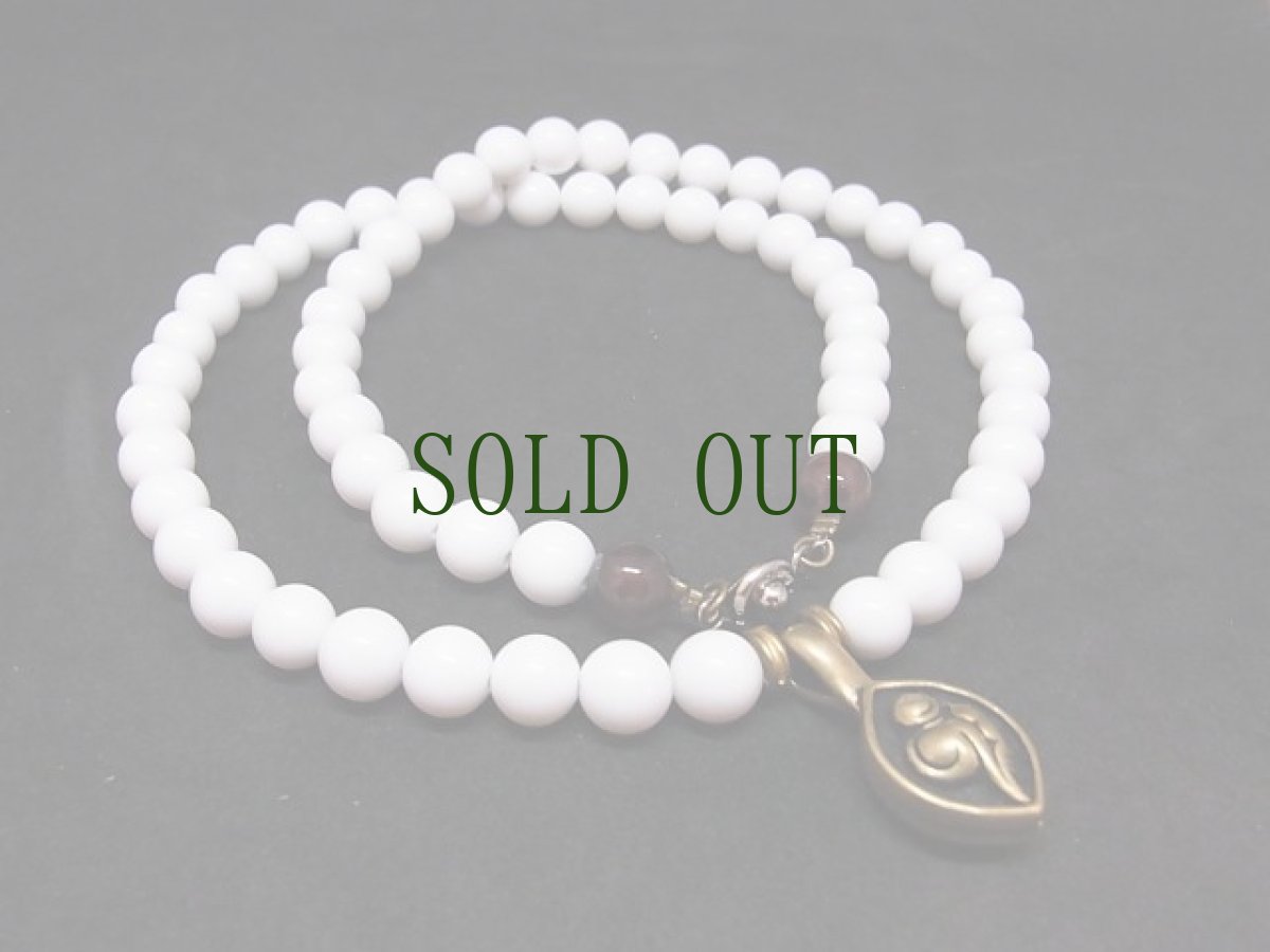 画像2: チベット銀（白銅）製の数珠飾りとシャンカのブレスレット (2)