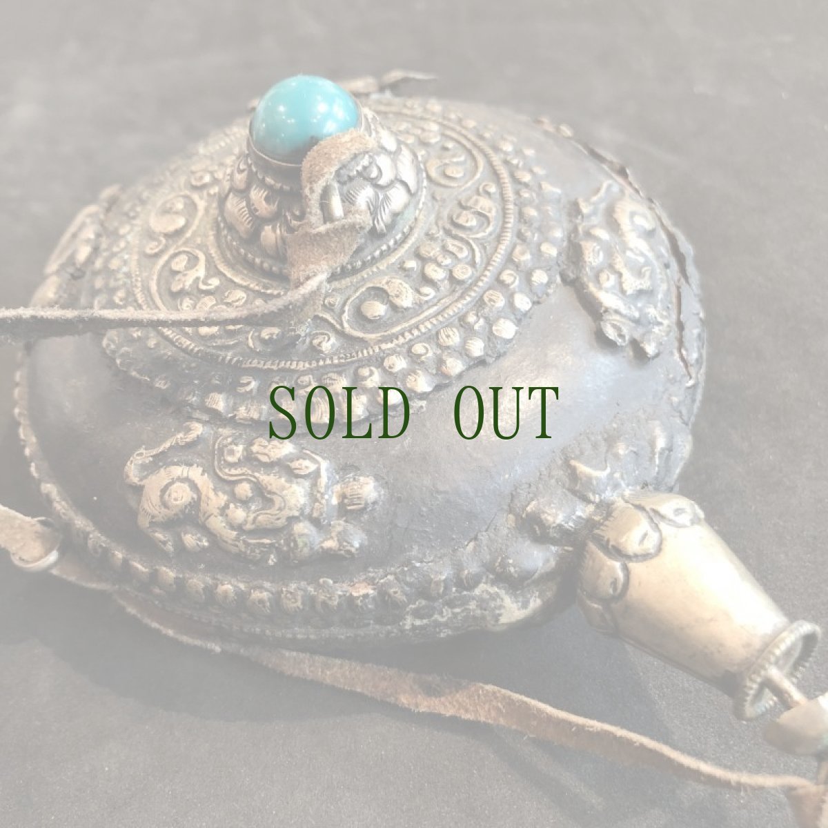 画像4: チベットの鼻煙壷（嗅ぎ煙草入れ・チベット銀・銅・革製）　アンティーク (4)