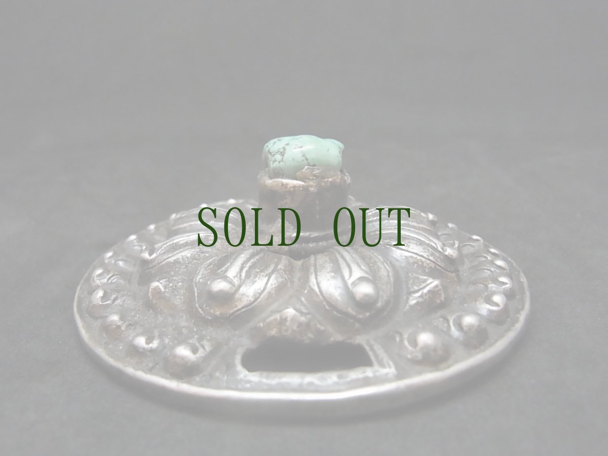 画像4: チベット銀製バックルとターコイズ　(アンティーク) (4)