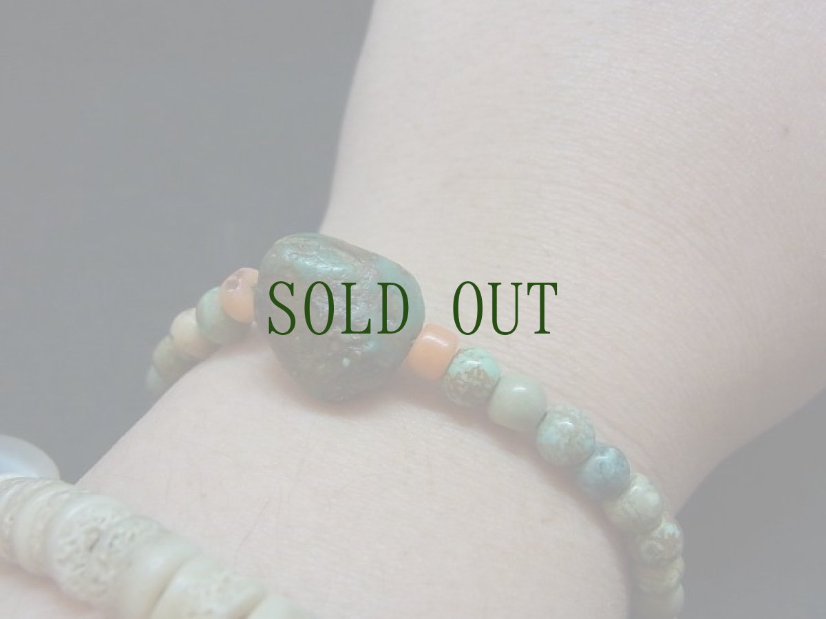 画像10: チベタン天然ターコイズ（natural　tibetan turquoise）のブレスレット  (10)
