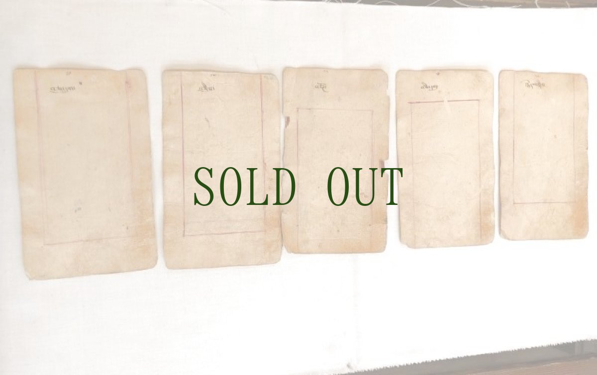 画像8: チベットのタンカ(菩薩画)ザカཙ་ཀ　5点　アンティーク (8)