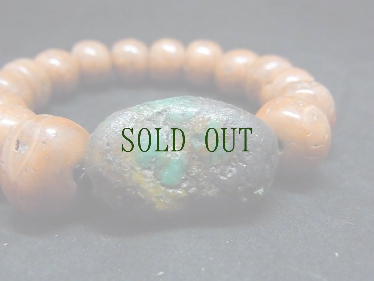 画像4: チベタン天然ターコイズと鳳眼菩提樹の念珠ブレスレット  (4)