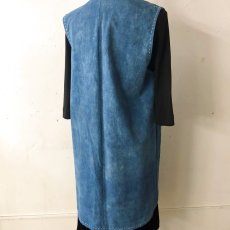 画像9: 本藍染　ロングベスト　（貴州省ミャオ族　本藍染　手紬手織り木綿）　 (9)