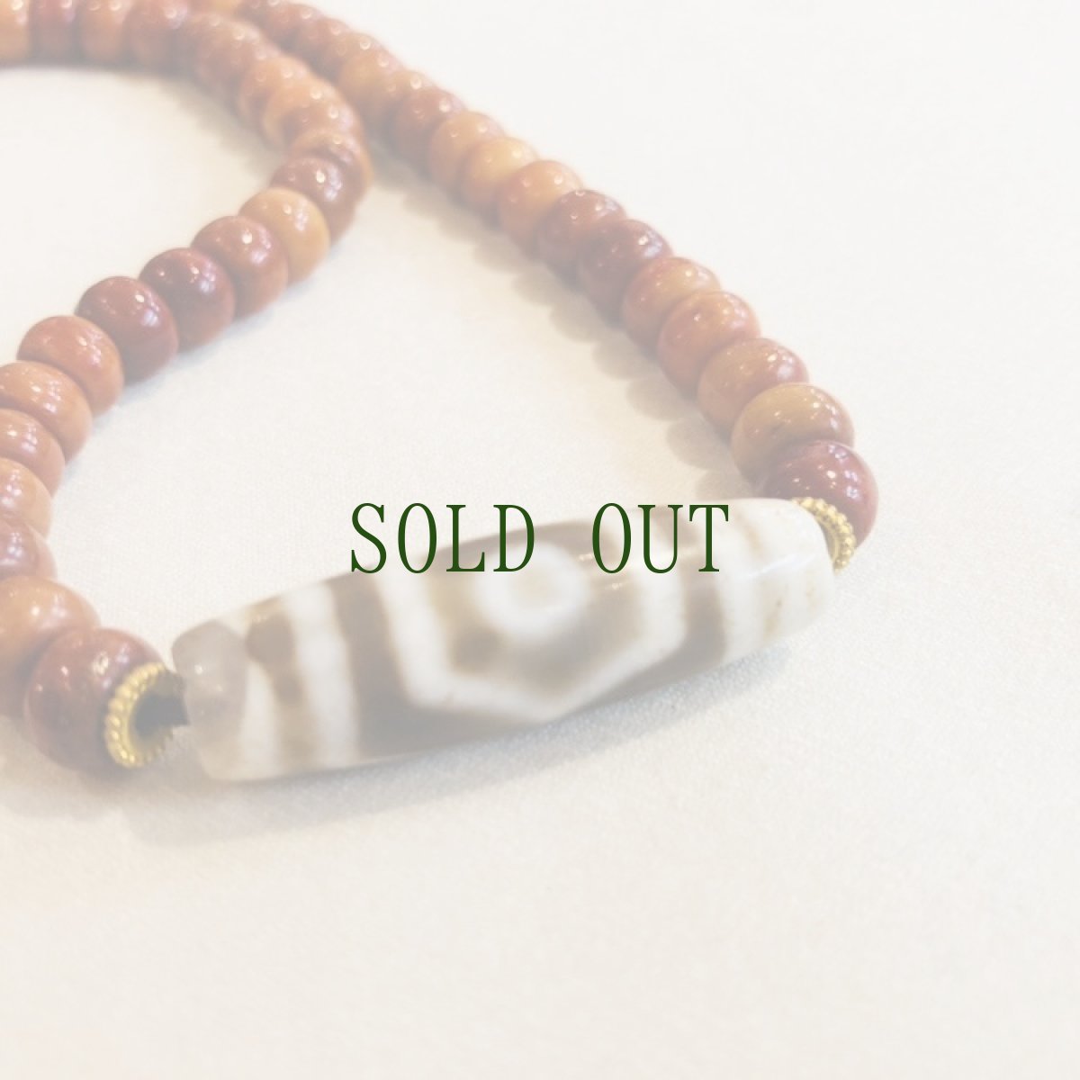 画像6: ヤクの骨の数珠玉とジービーズ(三眼・虎牙天珠)のチベタンMALA　(108玉念珠) (6)