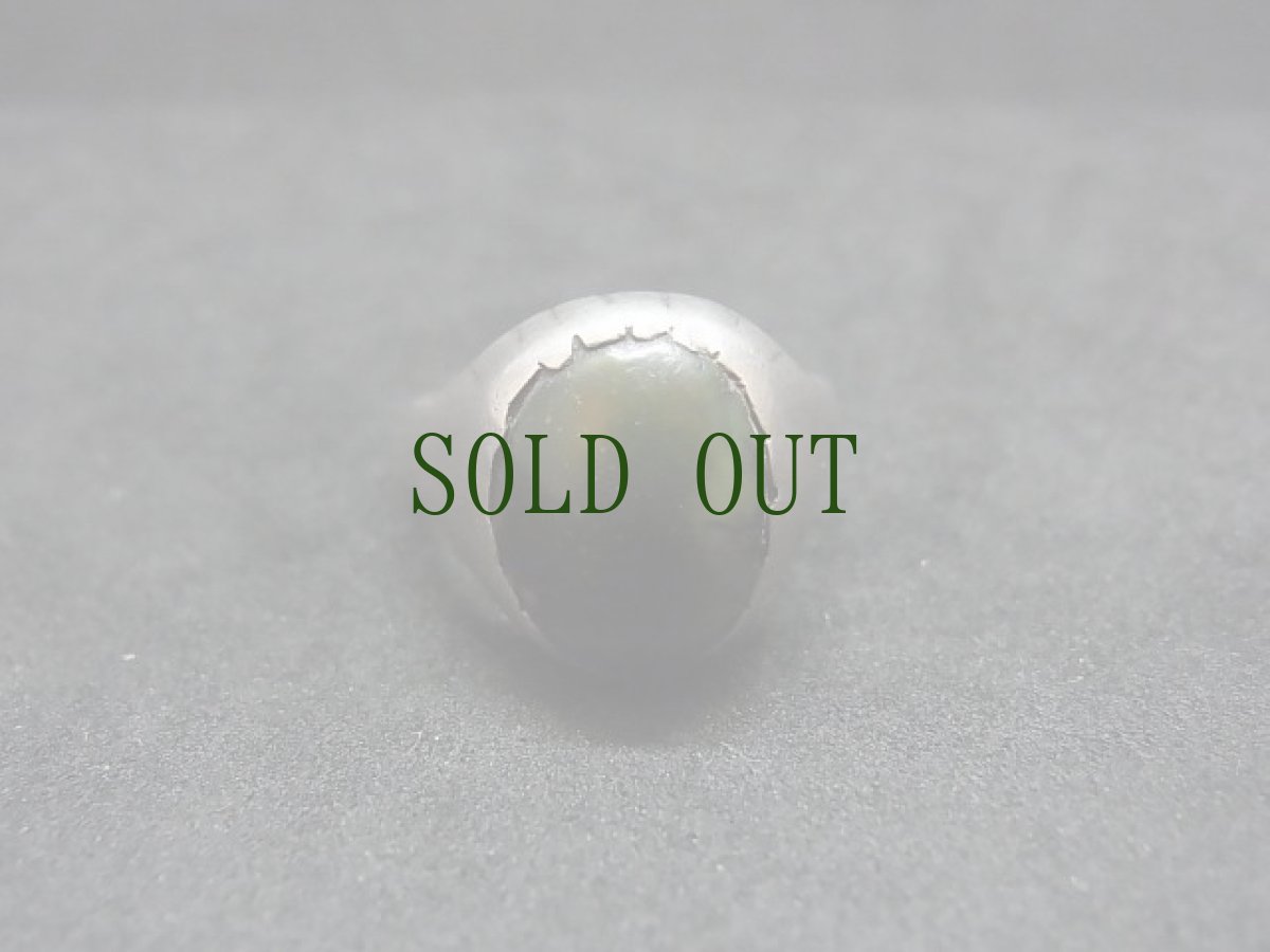 画像2: アンティークターコイズ（yu）の銀製リング　（old tibetan turquoise with silver ring） (2)