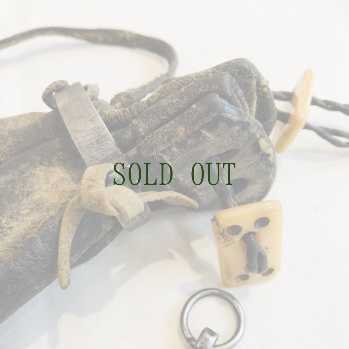 画像3: チベットの革財布・アンティーク　（Tibetan old leather wallet） (3)