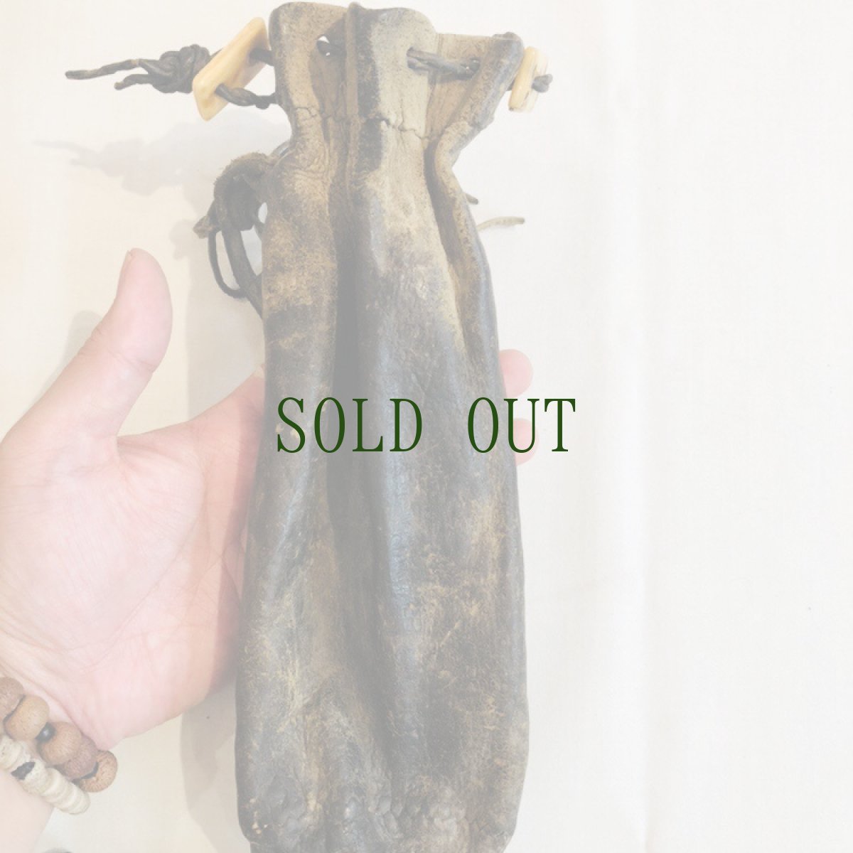 画像2: チベットの革財布・アンティーク　（Tibetan old leather wallet） (2)