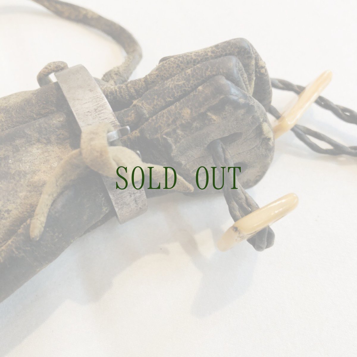 画像5: チベットの革財布・アンティーク　（Tibetan old leather wallet） (5)