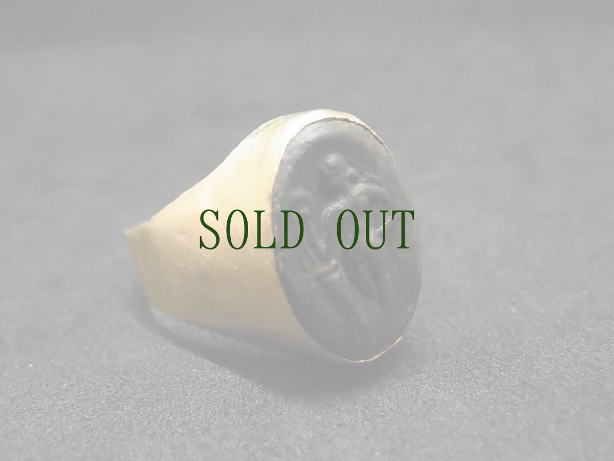 画像5: 古代インダス文明　カメオ・ゴールドーリング　（金製）　ギルギット出土・女戦士 (5)