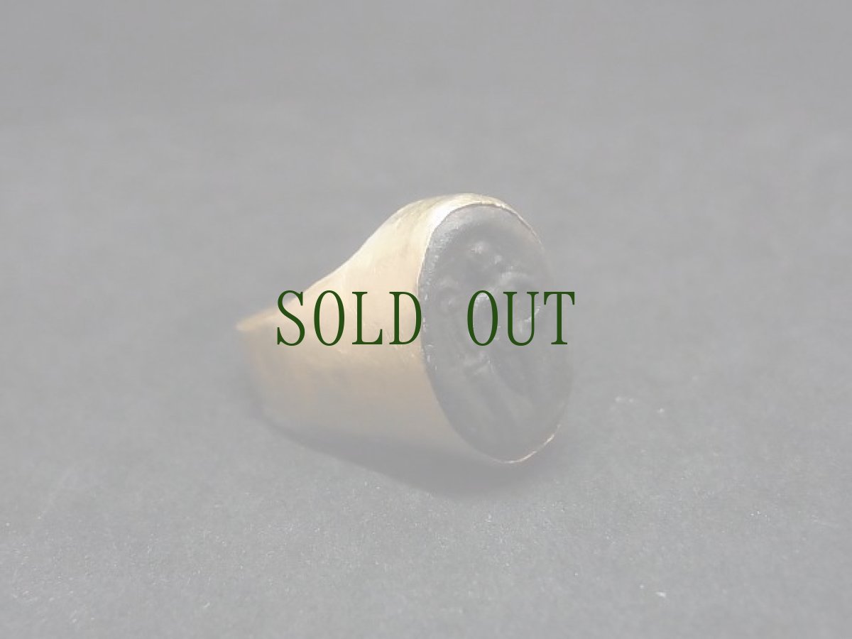 画像2: 古代インダス文明　カメオ・ゴールドーリング　（金製）　ギルギット出土・女戦士 (2)