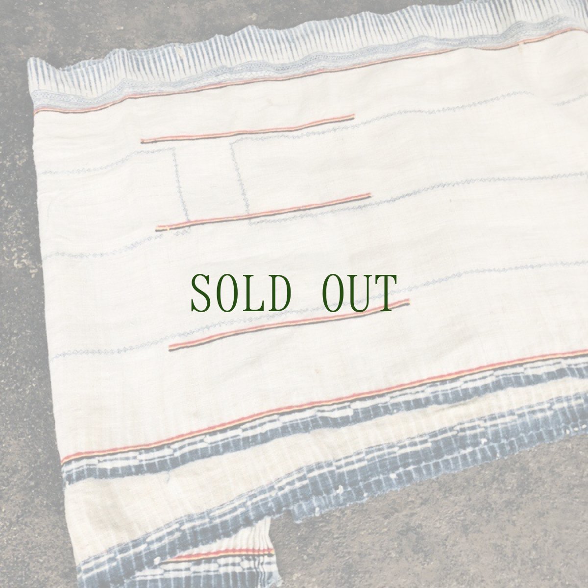 画像5: 貴州省　昭通式苗族(威寧・ウェイニン)　藍染・麻製　反物（50ｃｍ×5ｍ） (5)