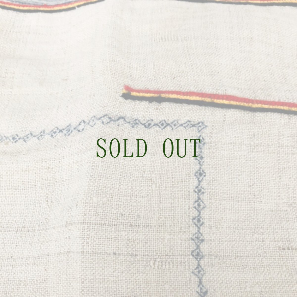 画像6: 貴州省　昭通式苗族(威寧・ウェイニン)　藍染・麻製　反物（50ｃｍ×5ｍ） (6)