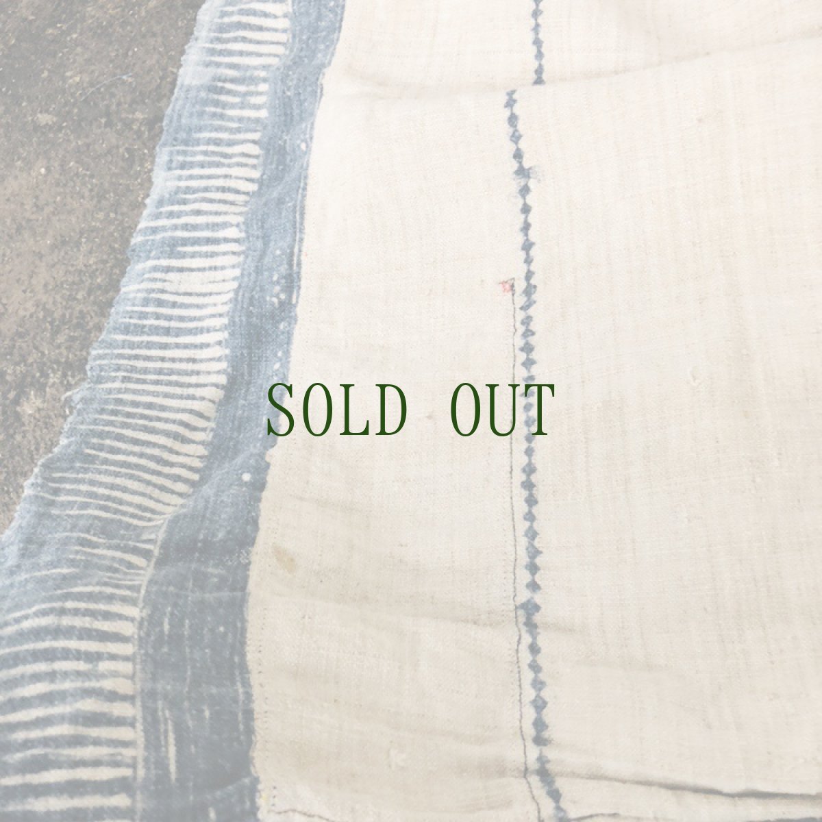 画像4: 貴州省　昭通式苗族(威寧・ウェイニン)　藍染・麻製　反物（50ｃｍ×5ｍ） (4)