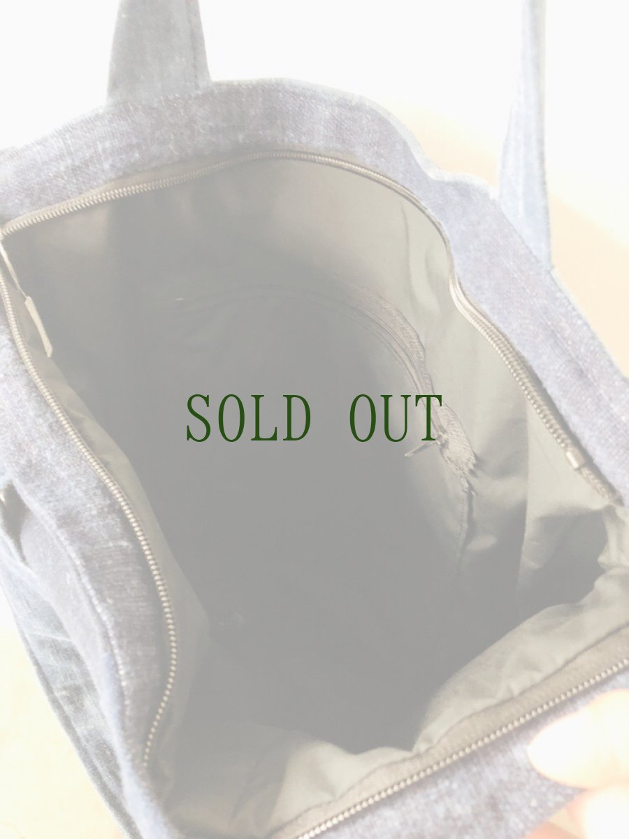 画像7: 貴州省ミャオ族　本藍染　木綿　トートバッグ (7)