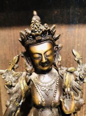 画像6: グリーンターラ（アンティーク銅製チベット仏像) 緑多羅菩薩　 (6)