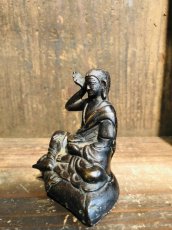 画像3: チベット密教行者・カギュ派宗祖ミラレパ　(milarepa)　青銅製仏像　(開眼仏・アンティーク) (3)