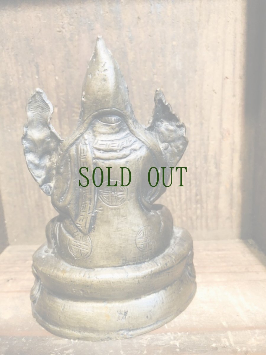 画像4: ツォンカパ　チベット銅製仏像　(黄帽派) (4)