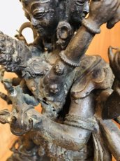 画像8: チャクラサンヴァラのヤブユム（四面十二臂歓喜仏）　銅製アンティーク仏像 (8)