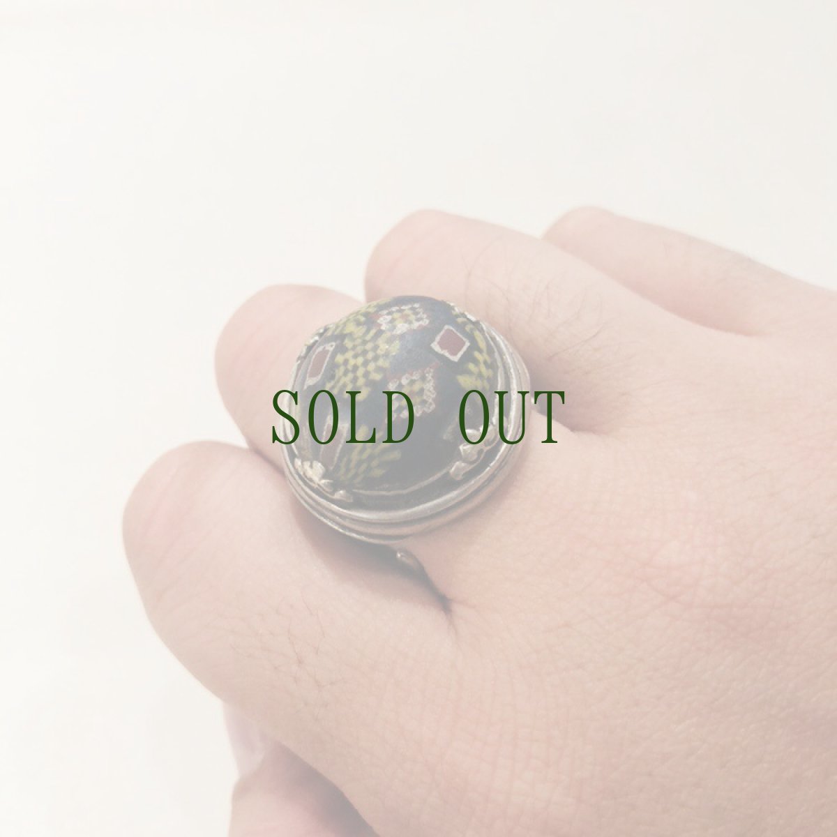 画像5: ペルシャ　オールド　シルバーリング　（ササン朝・とんぼ玉） (5)