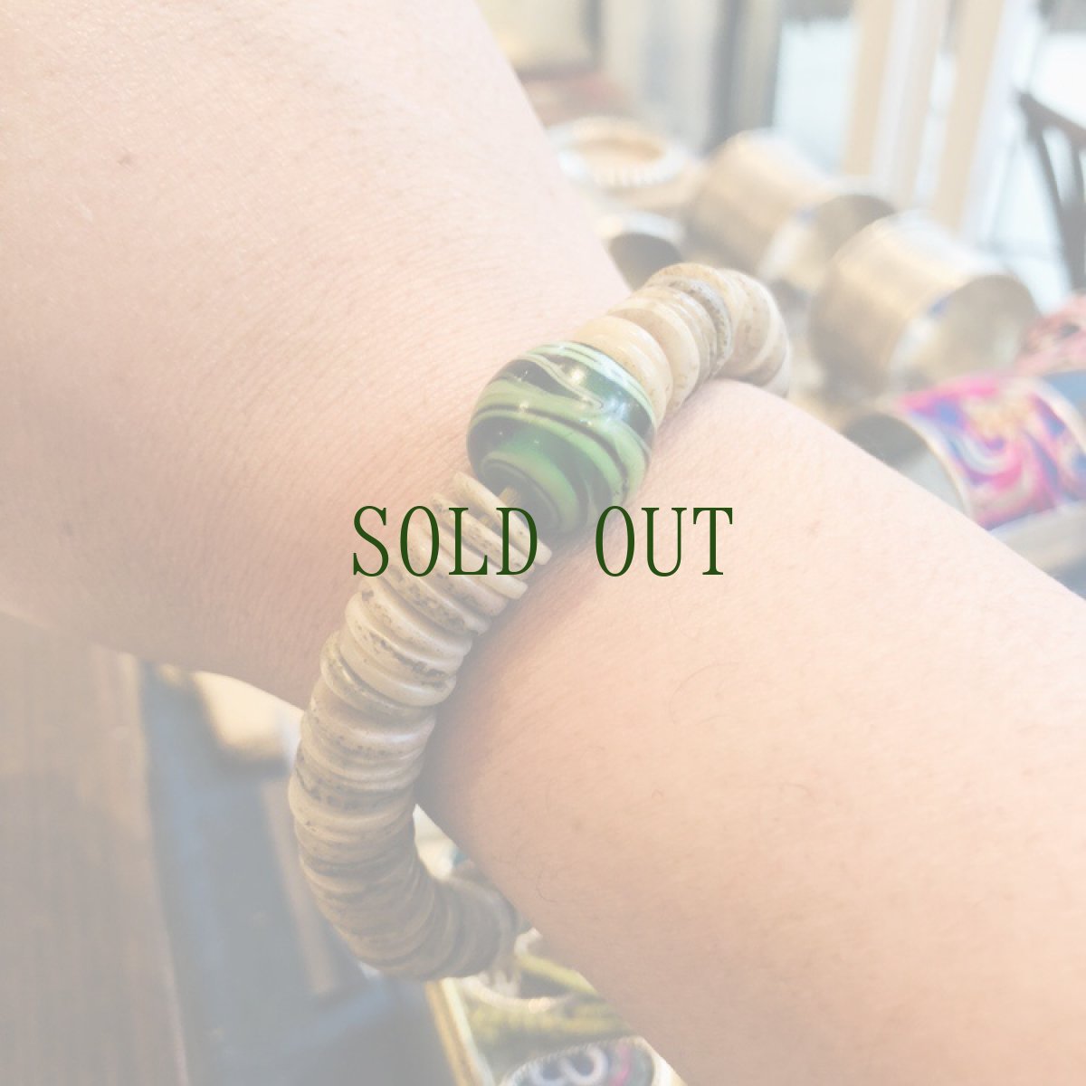 画像7: カパラの念珠ブレスレット　(tibetan old kapala mala ) 　 (7)