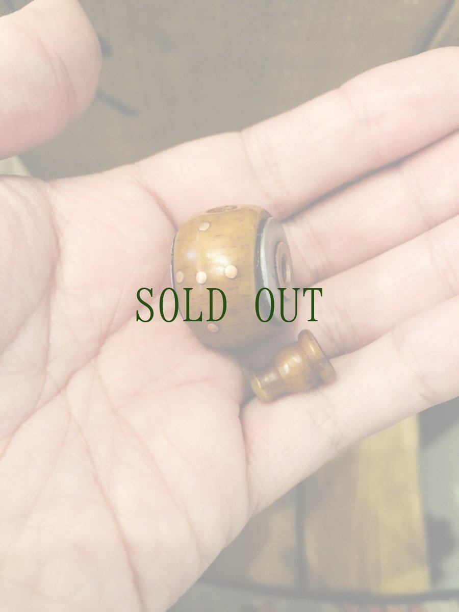 画像5: グル玉　(御数珠・親玉)　チベタンＭＡＬＡパーツ　ヤク骨製　 (5)