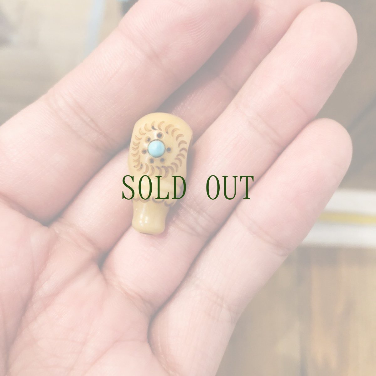 画像5: グル玉　(御数珠・親玉)　チベタンＭＡＬＡパーツ　ヤク骨製　 (5)