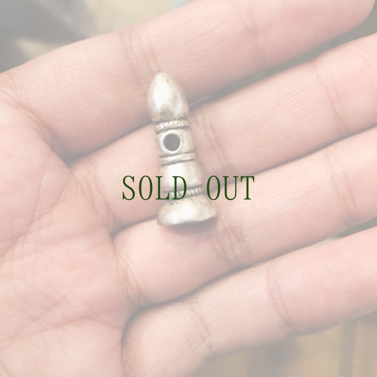 画像5: 印章型　チベタンＭＡＬＡパーツ　白銅製 (5)