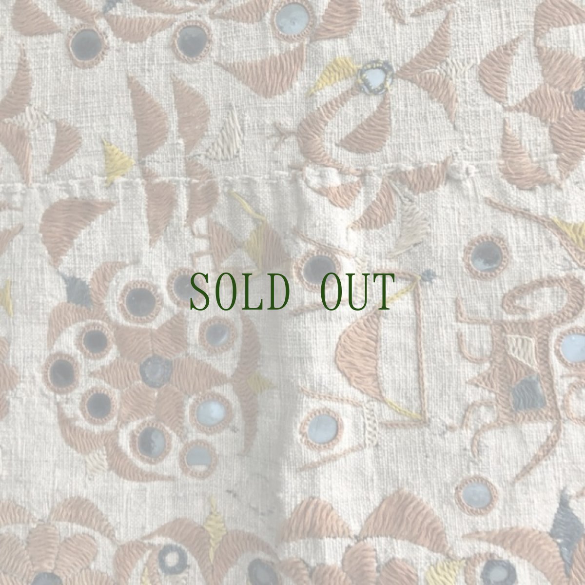 画像8: インド グジャラート州 刺繍・ミラーワーク 天蓋 (180×220cm)・アンティーク (8)