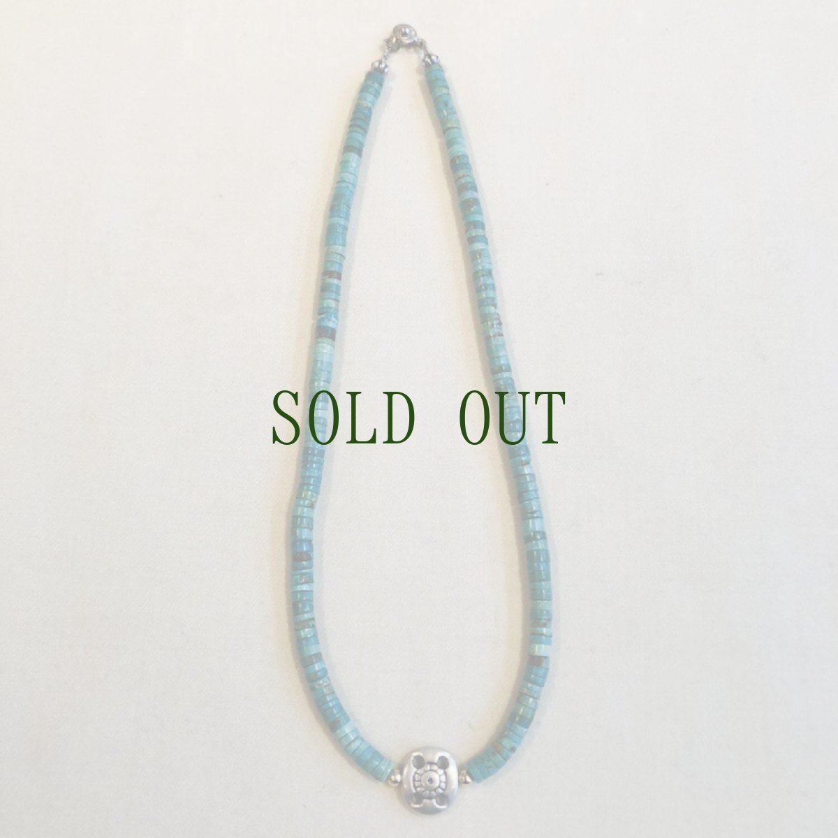 画像2: チベタン天然ターコイズ(yu)のネックレス　（tibetan natural turquoise）  (2)