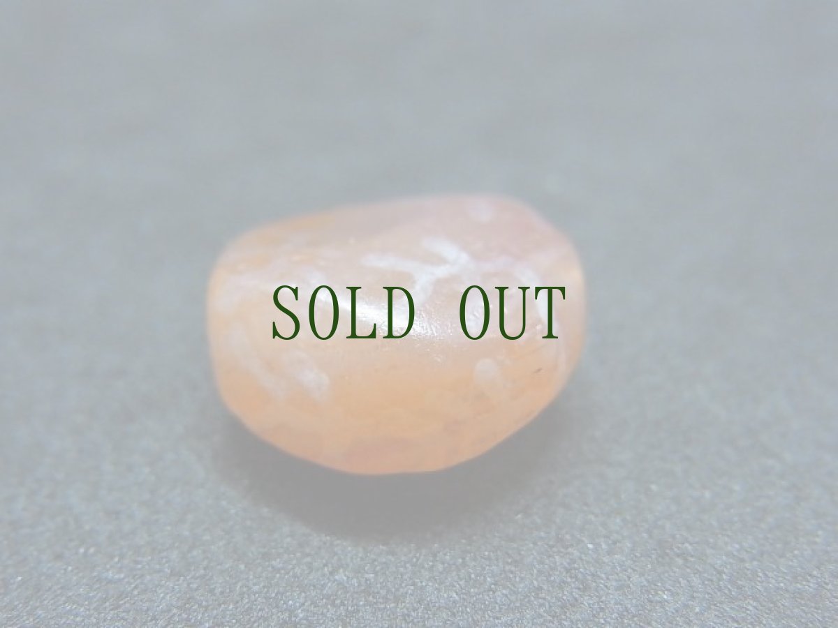 画像5: 古代エッチドカーネリアン（インダス文明）　太鼓型、紅朱砂 (5)