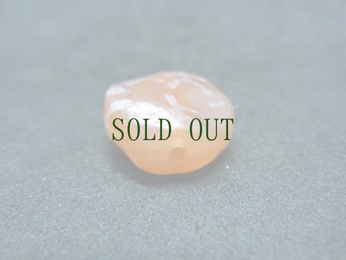 画像3: 古代エッチドカーネリアン（インダス文明）　太鼓型、紅朱砂 (3)