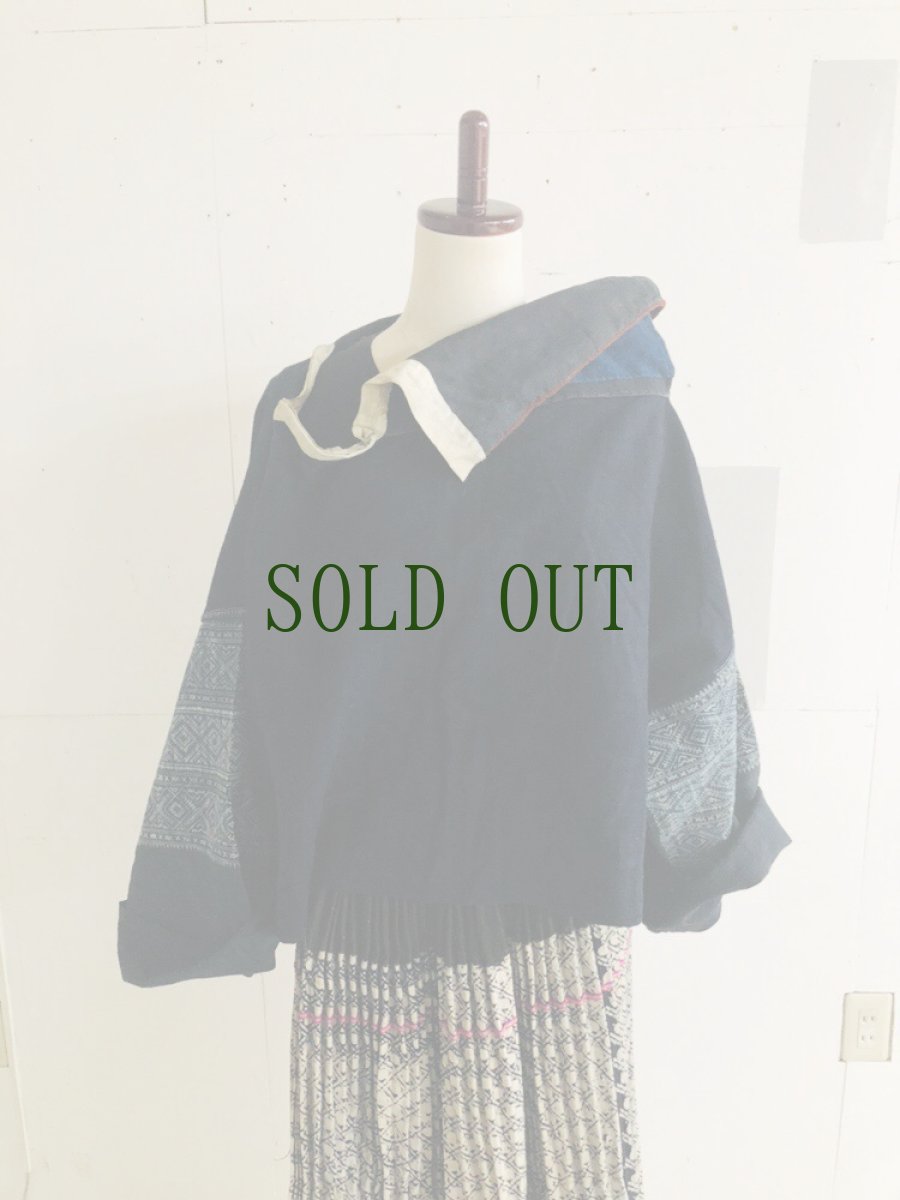 画像12: 花渓苗族　（貴陽花渓ミャオ族）　藍染上衣　・アンティーク　 (12)