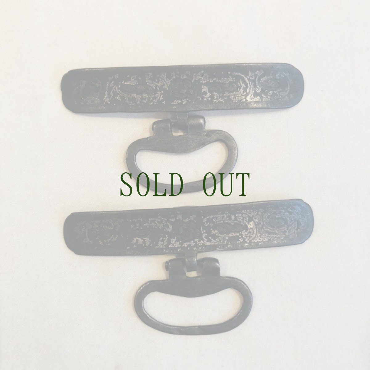 画像2: チベットのベルト飾り（鉄製）2点　アンティーク (2)