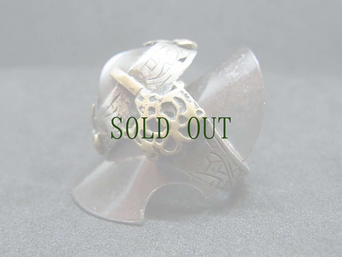 画像3: 天眼石（アイアゲート）　チベット羊眼板珠（ルックミ）のシルバーリング　 (3)