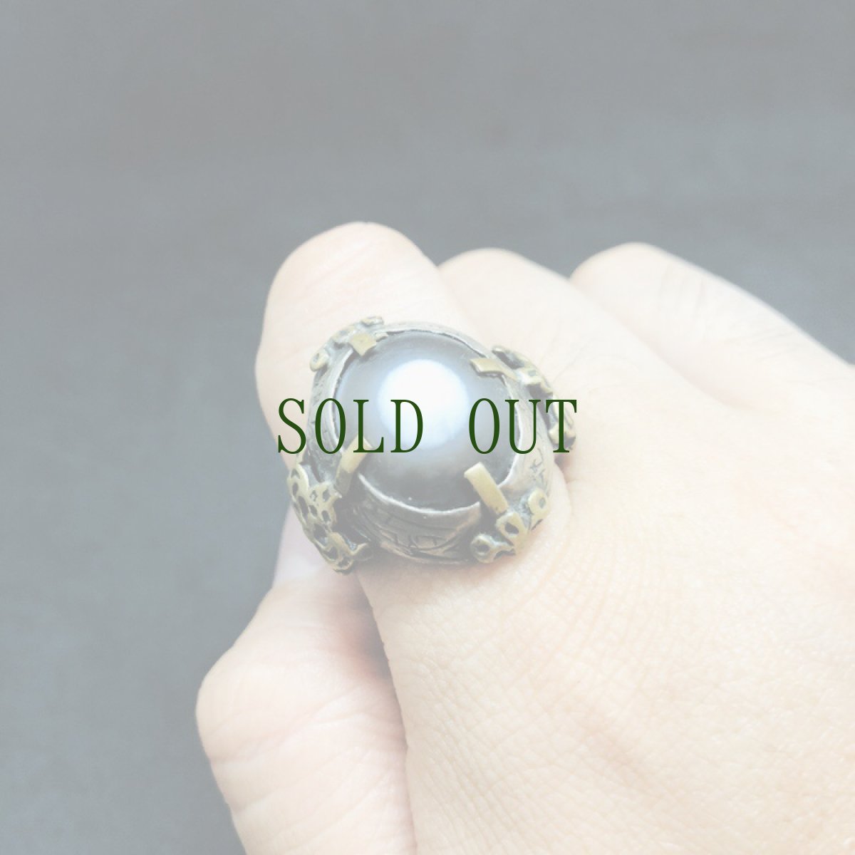 画像7: 天眼石（アイアゲート）　チベット羊眼板珠（ルックミ）のシルバーリング　 (7)