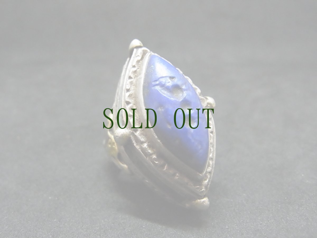 画像3: ペルシャ インタリオ シルバーリング (ラピスラズリ) (3)