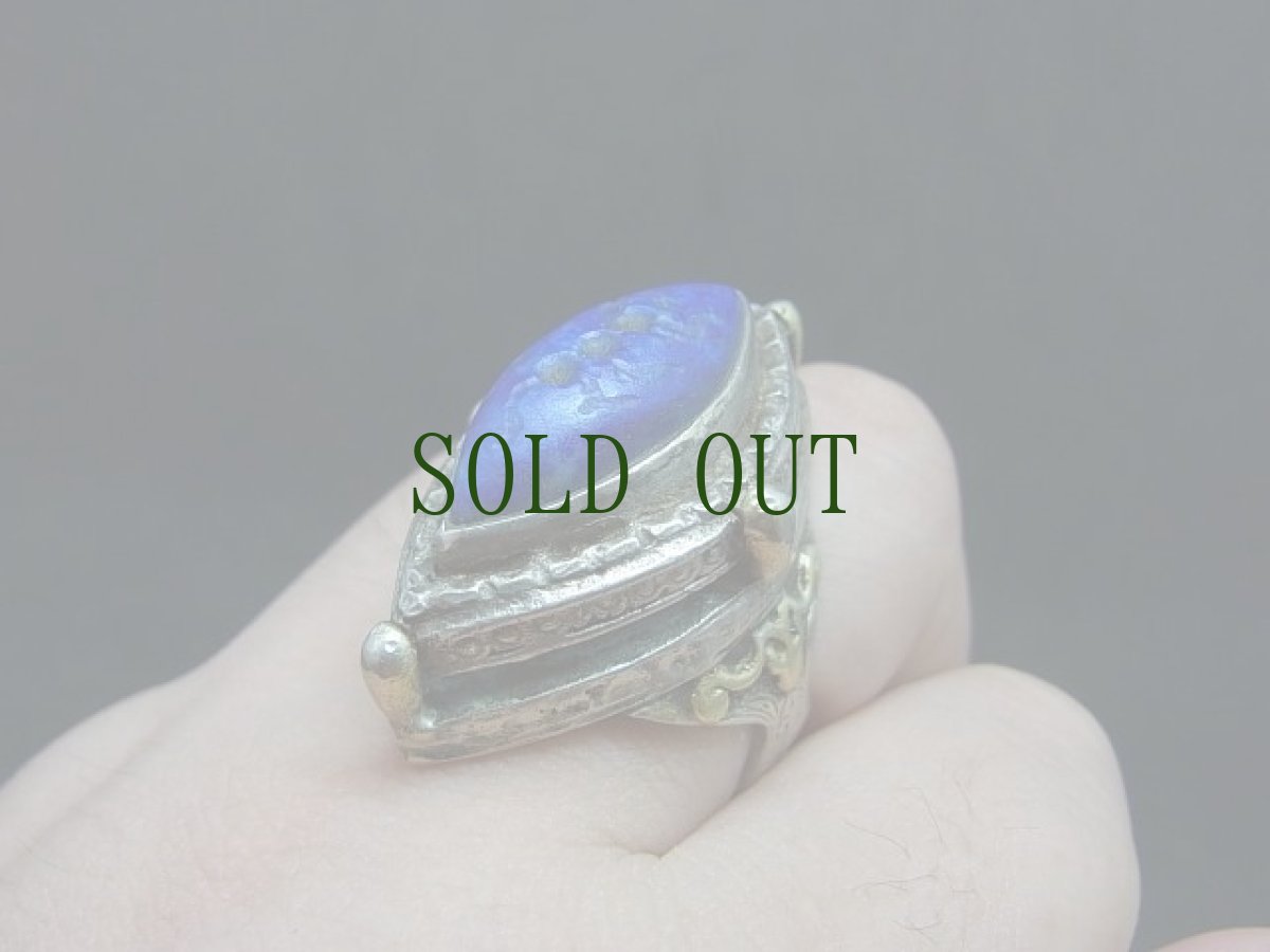 画像7: ペルシャ インタリオ シルバーリング (ラピスラズリ) (7)