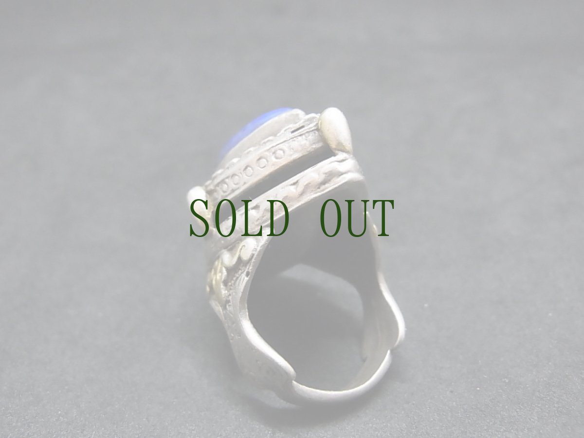 画像5: ペルシャ インタリオ シルバーリング (ラピスラズリ) (5)