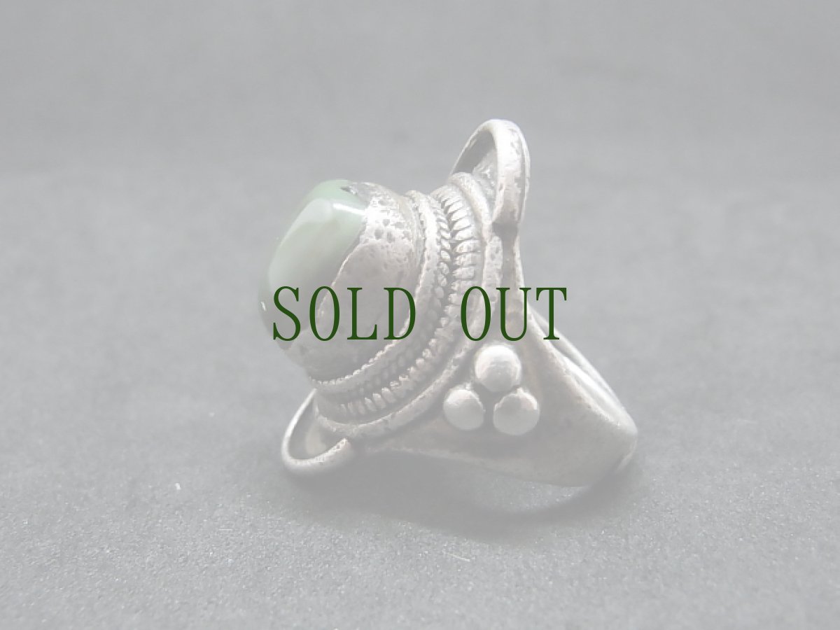 画像3: アンティーク　チベタン天然ターコイズ(yu)のシルバーリング　 (3)