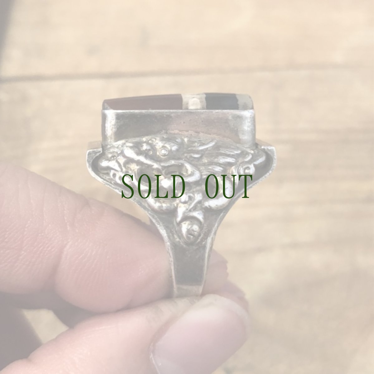 画像5: 古代チュムジーのシルバーリング　（Ancient dzi ）老天珠 (5)