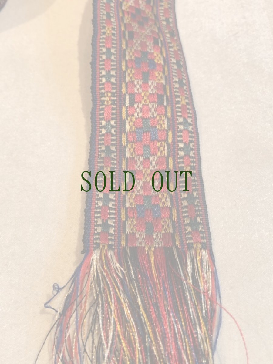 画像2: 貴州省ミャオ族　地機織り（手機）ベルト　腰帯 (2)